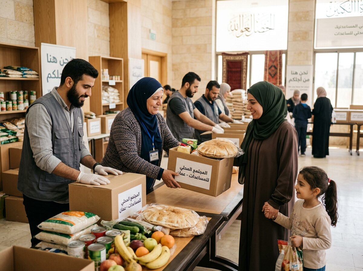 العمل الإنساني وتأمين الوجبات